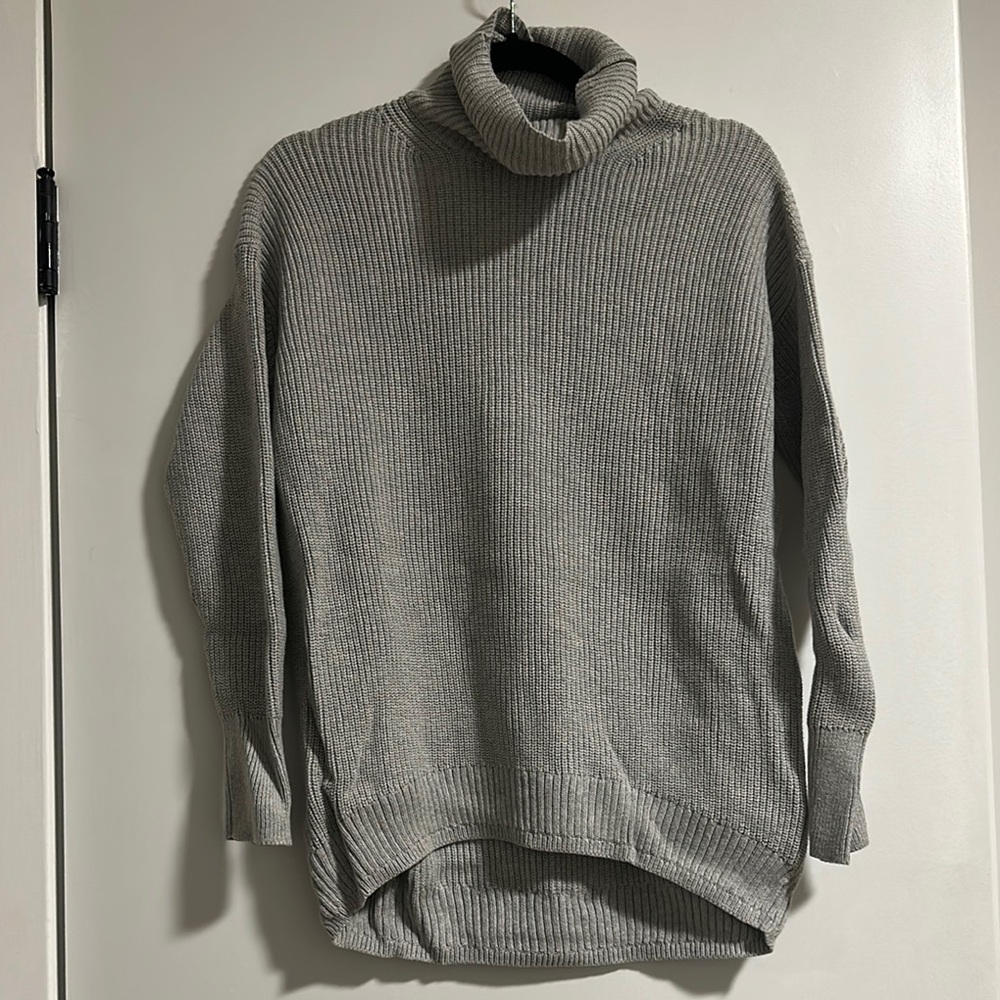 Gray Turtleneck Sweater